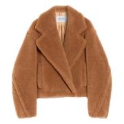 Max Mara Cropped Teddy Bear Icon Gardone Coat Brown, Dam