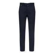 Woolrich Mörkblå Stretch Twill Chino Byxor Blue, Herr