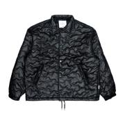 Edwin Quiltad Oversize Parka Polyester Jacka Black, Herr