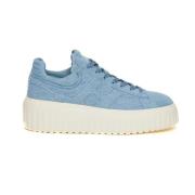 Hogan Denim Sneakers för Kvinnor Blue, Dam