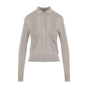 Dries Van Noten Klassiskt Polotröja för Turer Gray, Dam