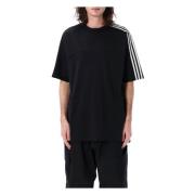 Y-3 Randig T-shirt för en stilren look Black, Herr