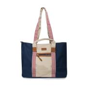 Harmont & Blaine Canvas Tote Bag NavyBeige Blue, Herr