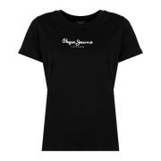 Pepe Jeans Enkel Rundhalsad T-Shirt Black, Dam