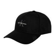 Calvin Klein Jeans Monogram Baseball Cap Snyggt Tryckmönster Black, Da...