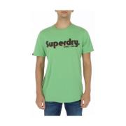 Superdry Grön Stilfull Print T-shirt Green, Herr