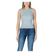 Guess Blå Paljett Tank Top Blue, Dam