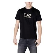 Emporio Armani EA7 Modern Tryckt T-shirt Black, Herr