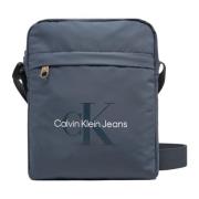 Calvin Klein Jeans Blå Print Dragkedja Axelväska Blue, Herr