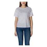 Liu Jo Vit Bomull T-shirt White, Dam