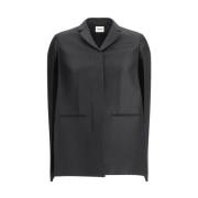 Khaite Elegant Ull Cape Blazer Black, Dam