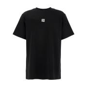 Balmain T-shirt med logotypdetalj och rund hals Black, Herr