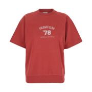 Brunello Cucinelli Röd rund hals T-shirt med tryck Red, Dam