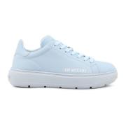 Love Moschino Lädersneakers för Kvinnor Blue, Dam