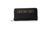 Love Moschino Svart dragkedja plånbok stiligt val Black, Dam