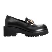 CafèNoir Läder Loafers Black, Dam