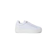 Tommy Jeans Vita Lädersneakers Enkel Mönster White, Dam