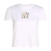 Calvin Klein Jeans Stilren Tryckt Bomullst-shirt White, Dam