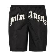 Palm Angels Hav Logo Simshorts Svart Off White Black, Herr