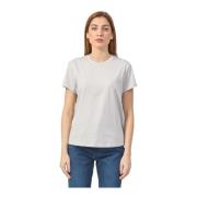 Patrizia Pepe Grå Bomull Jersey T-shirt Gray, Dam