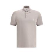 Brunello Cucinelli Polo Skjorta i Premium Bomull Klassisk Passform Bei...