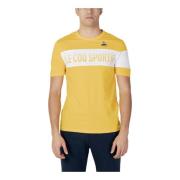 le coq sportif Herr Gul Print T-shirt Yellow, Herr