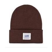 Lee Enfärgad Beanie Mössa Unisex Brown, Unisex