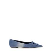 Marc Jacobs Ballerina Platta Skor Blue, Dam