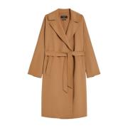 Max Mara Weekend Elegant ullblandad omlottkofta Beige, Dam