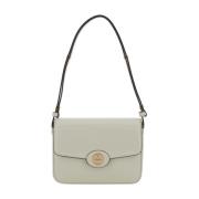 Tory Burch Vit Crossbody-väska med Dubbel T-logotyp White, Dam