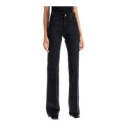 Haikure Floral Bootcut Jeans Black, Dam