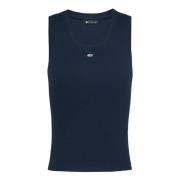 Tommy Jeans Blå Ärmelös Tank Top Blue, Dam