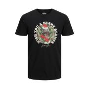 Jack & Jones Rexmas Grafisk Tee för Män Black, Herr