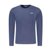 Pepe Jeans Blå Crew Neck Tee för Män Blue, Herr