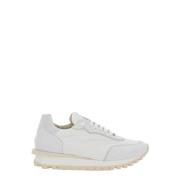 Eleventy Vita Logosneakers i Mocka och Tekniskt Tyg White, Herr