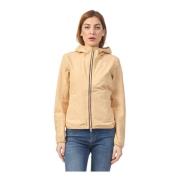 K-Way Beige Kort Jacka Lily för Kvinnor Beige, Dam