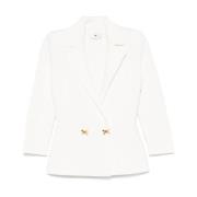 Elisabetta Franchi Ivory Outerwear Jacket Beige, Dam