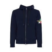 Armata Di Mare Örn Grafisk Dragkedja Hoodie Blue, Herr