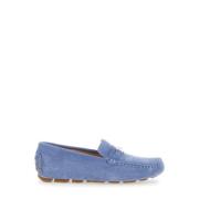 Pollini Blå Loafers med Logo Plaque Blue, Dam