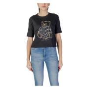 Guess Bear Heart Design T-Shirt Black, Dam