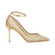 Aquazzura Grå Metallic Stiletto Häl Pumps Gray, Dam