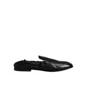 Dolce & Gabbana Broderade Läder Loafers Slip-On Black, Herr