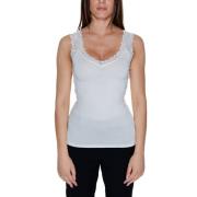 VERO MODA Vit Viskos Tanktopp Vår/Sommar White, Dam