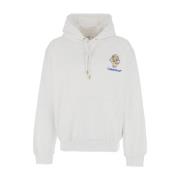 Casablanca Vit Diamond Column Hoodie med Logo White, Herr