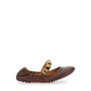 Tod's Bruna Ballerinaskor med Dekorativa Ringar Brown, Dam