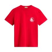 Woolrich Ekologisk Bomull Grafisk T-shirt Äventyr Red, Herr