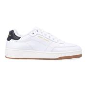 Saint Laurent Vita/svarta lädersneakers SL/61-stil White, Herr