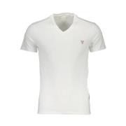 Guess Vit V-ringad T-shirt Regular Fit White, Herr