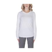 Armani Exchange Vit bomulls-t-shirt med rund hals White, Dam