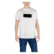 Armani Exchange Snygg T-shirt i tryckt bomull White, Herr